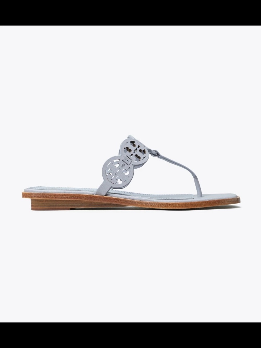 Tory Burch TINY MILLER THONG SANDAL LEATHER Cloud Blue size 9 - Picture 3 of 13